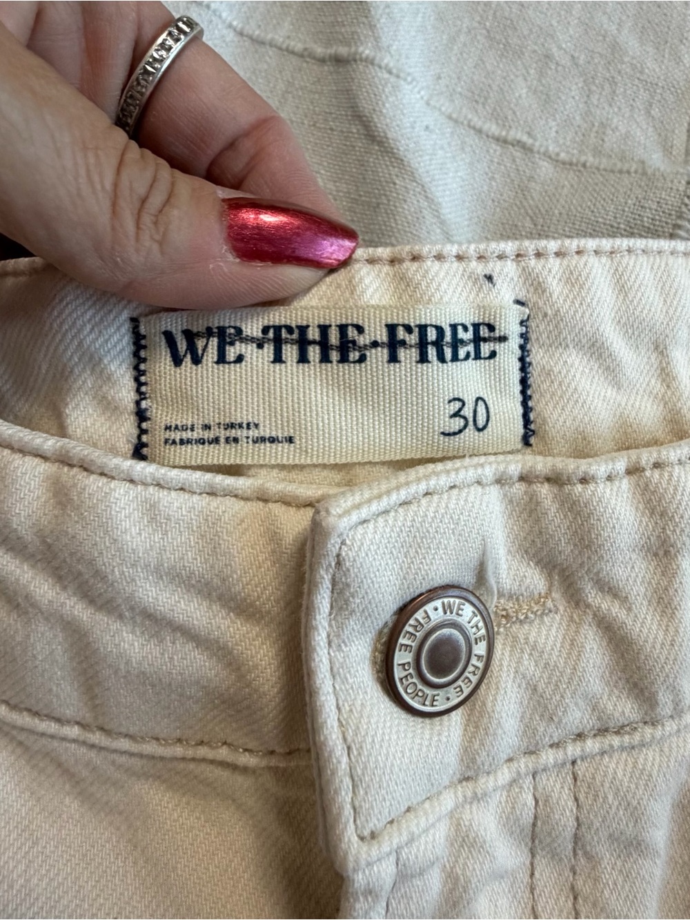 We the Free Waterfall Baggy Wide Leg- Cream/Ivory - Picture 9 of 16